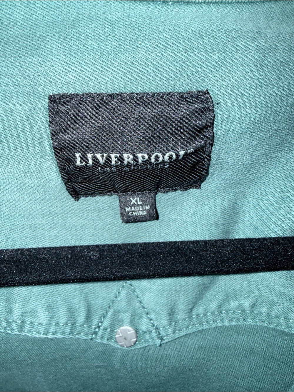 Liverpool Washed Teal Green Denim Jacket - Picture 3 of 4
